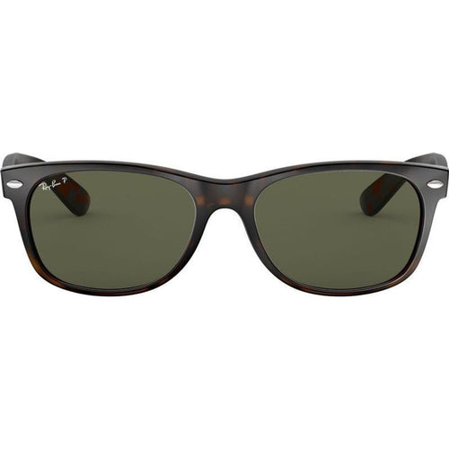 New Wayfarer Classic RB2132, Tortoise/Green Polarised Glass Lenses 55 Eye Size