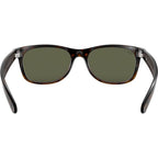 New Wayfarer Classic RB2132, Tortoise/Green Polarised Glass Lenses 55 Eye Size