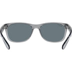 New Wayfarer Classic RB2132, Transparent Grey/Dark Blue Polarised Glass Lenses 55 Eye Size