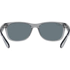 New Wayfarer Classic RB2132, Transparent Grey/Dark Blue Polarised Glass Lenses 52 Eye Size