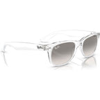 New Wayfarer Classic RB2132, Transparent/Grey Clear Gradient Glass Lenses 55 Eye Size