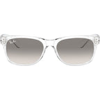 New Wayfarer Classic RB2132, Transparent/Grey Clear Gradient Glass Lenses 55 Eye Size
