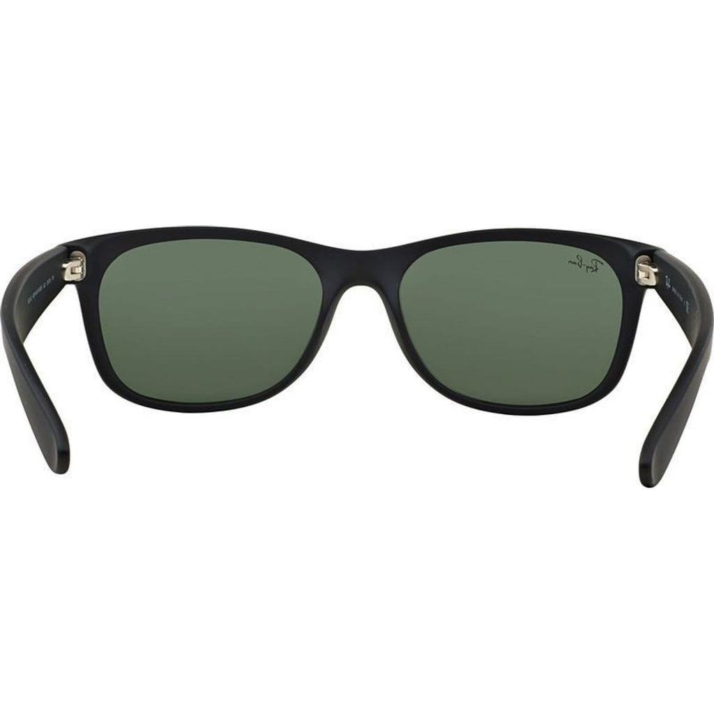New Wayfarer Classic RB2132, Black Rubber/Green Glass Lenses 55 Eye Size