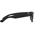 New Wayfarer Classic RB2132, Black Rubber/Green Glass Lenses 55 Eye Size