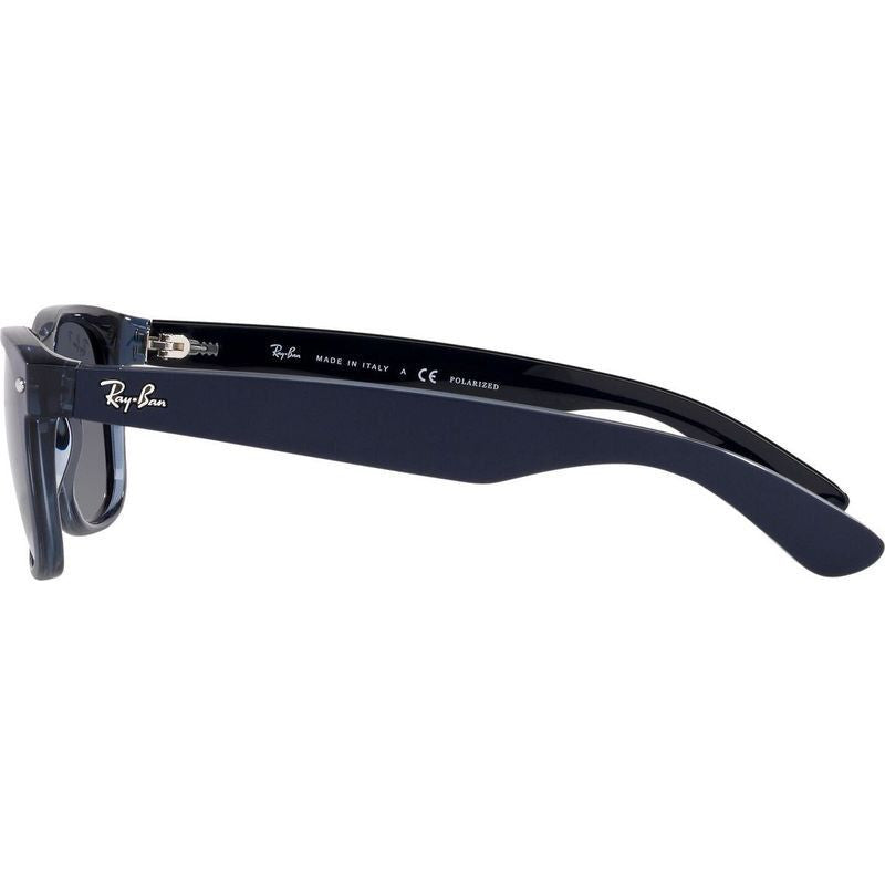New Wayfarer Classic RB2132, Blue/Blue Gradient Polarised Glass Lenses 55 Eye Size