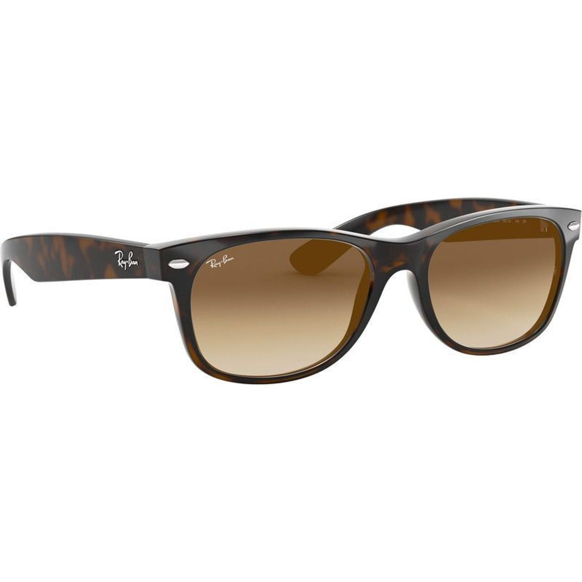 New Wayfarer Classic RB2132, Light Havana/Brown Gradient Glass Lenses 52 Eye Size