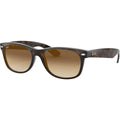 New Wayfarer Classic RB2132, Light Havana/Brown Gradient Glass Lenses 52 Eye Size