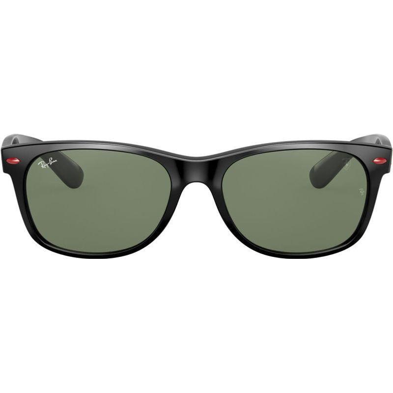 New Wayfarer RB2132M, Black/Green G15 Glass Lenses