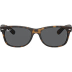 New Wayfarer Classic RB2132, Rubber Havana/Dark Grey Glass Lenses 58 Eye Size