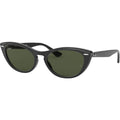 Nina RB4314N, Black/Green Glass Lenses