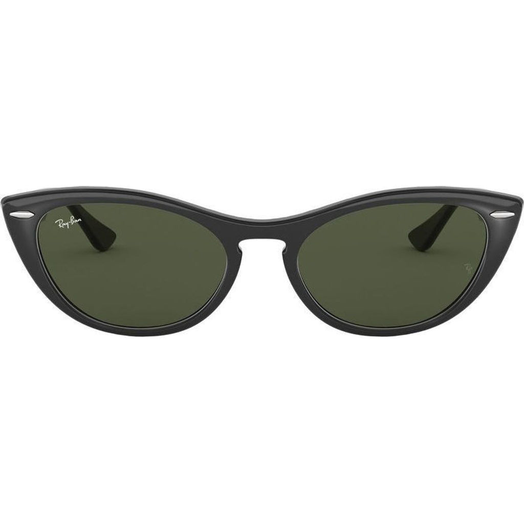 Nina RB4314N, Black/Green Glass Lenses