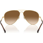 Old Aviator RB3825, Arista Gold/Brown Clear Gradient Glass Lenses 62 Eye Size