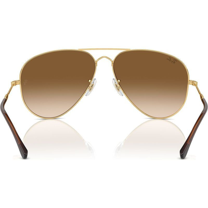 Old Aviator RB3825, Arista Gold/Brown Clear Gradient Glass Lenses 62 Eye Size