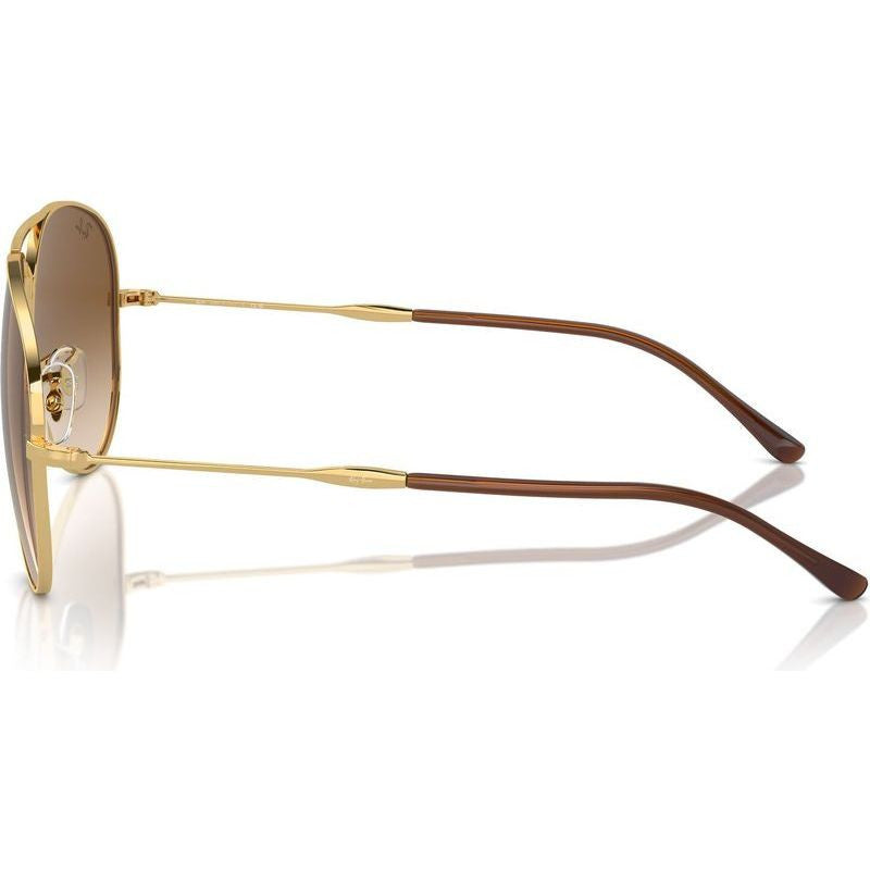 Old Aviator RB3825, Arista Gold/Brown Clear Gradient Glass Lenses 62 Eye Size