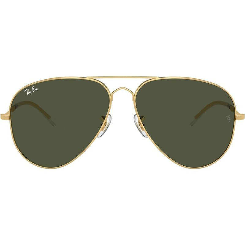 Old Aviator RB3825, Arista Gold/Green Glass Lenses 58 Eye Size