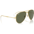 Old Aviator RB3825, Arista Gold/Green Polarised Glass Lenses 62 Eye Size