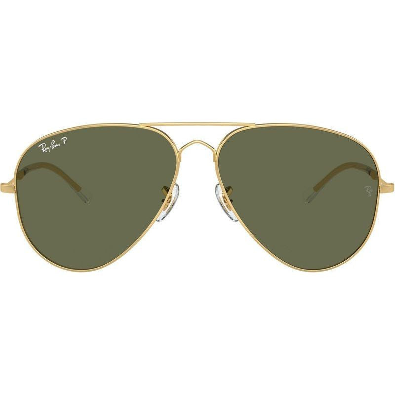 Old Aviator RB3825, Arista Gold/Green Polarised Glass Lenses 62 Eye Size