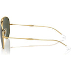 Old Aviator RB3825, Arista Gold/Green Glass Lenses 62 Eye Size