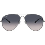 Old Aviator RB3825, Gunmetal/Blue Gradient Polarised Glass Lenses 62 Eye Size