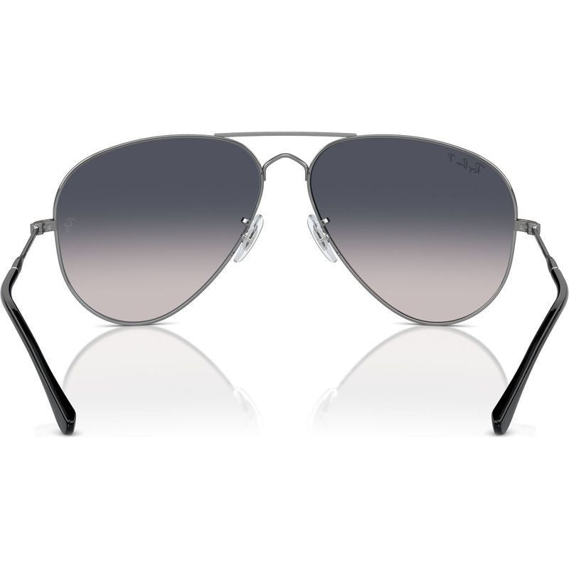 Old Aviator RB3825, Gunmetal/Blue Gradient Polarised Glass Lenses 62 Eye Size