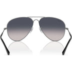 Old Aviator RB3825, Gunmetal/Blue Gradient Polarised Glass Lenses 58 Eye Size