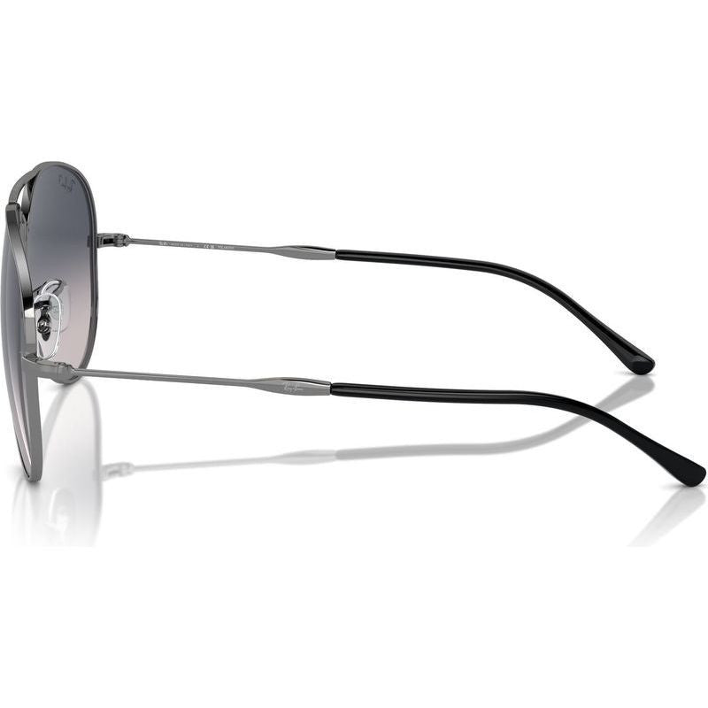 Old Aviator RB3825, Gunmetal/Blue Gradient Polarised Glass Lenses 62 Eye Size
