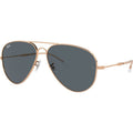 Old Aviator RB3825, Rose Gold/Blue Glass Lenses 58 Eye Size