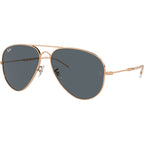 Old Aviator RB3825, Rose Gold/Blue Glass Lenses 58 Eye Size