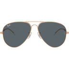 Old Aviator RB3825, Rose Gold/Blue Glass Lenses 58 Eye Size