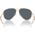 Old Aviator RB3825, Rose Gold/Blue Glass Lenses 62 Eye Size