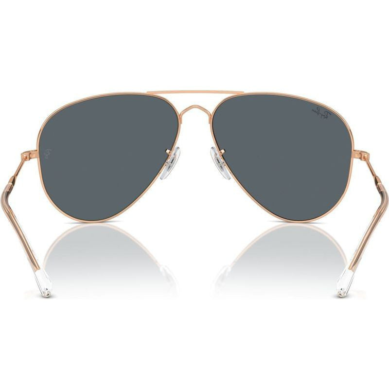 Old Aviator RB3825, Rose Gold/Blue Glass Lenses 58 Eye Size