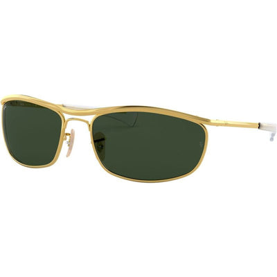 Olympian I Deluxe RB3119M, Gold/Green Polarised Glass Lenses