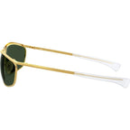 Olympian I Deluxe RB3119M, Gold/Green Polarised Glass Lenses