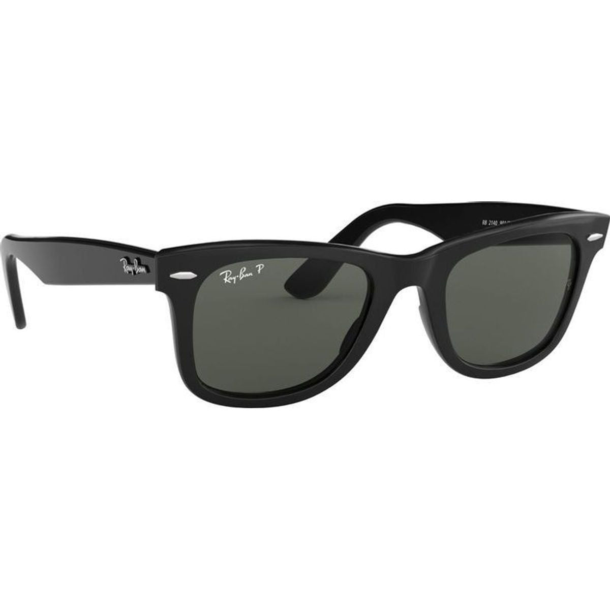 Original Wayfarer RB2140, Black/Green Polarised Glass Lenses 50 Eye Size