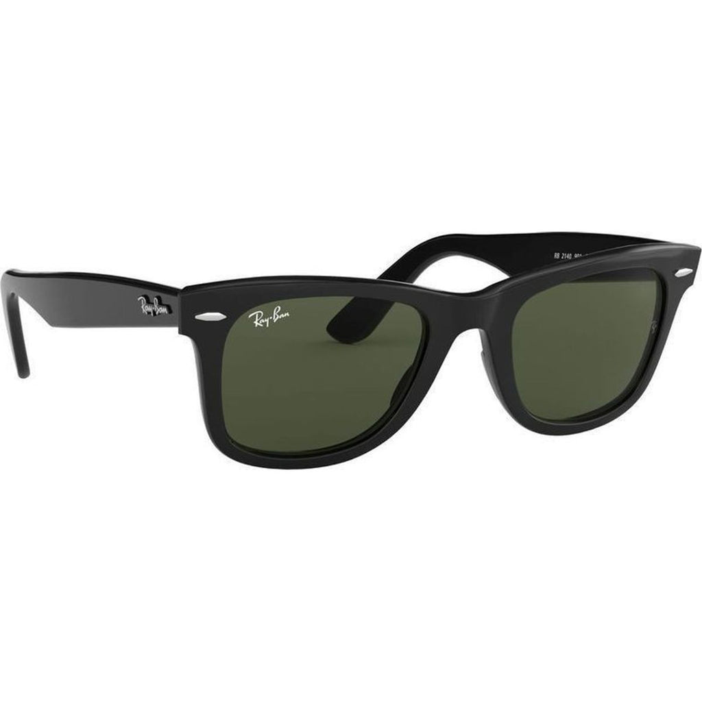 Original Wayfarer RB2140, Black/Green Glass Lenses 54 Eye Size
