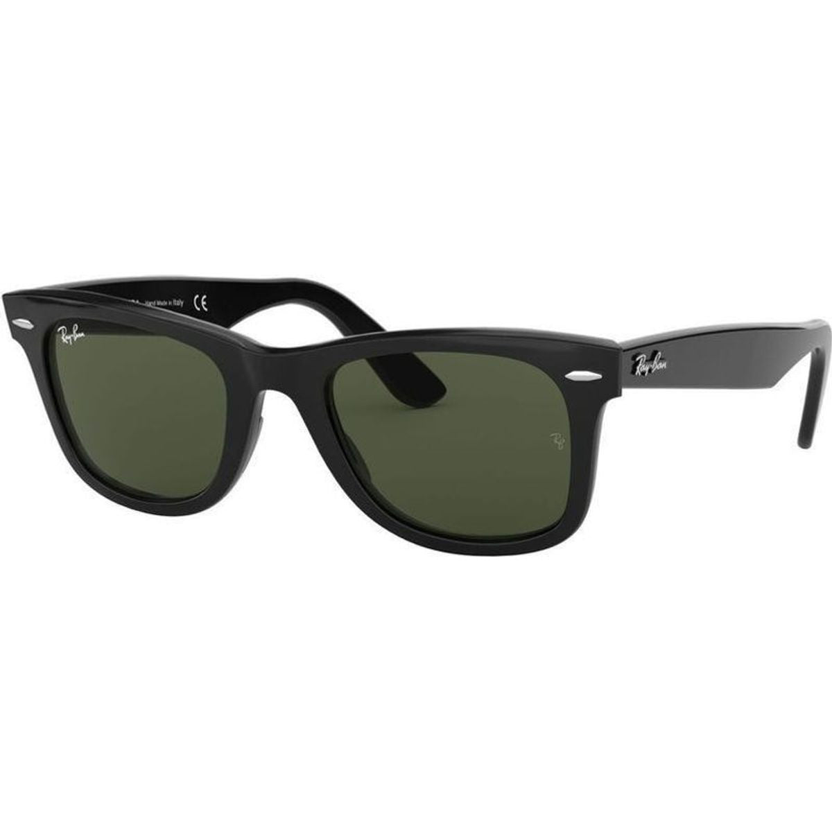 Original Wayfarer RB2140, Black/Green Glass Lenses 50 Eye Size