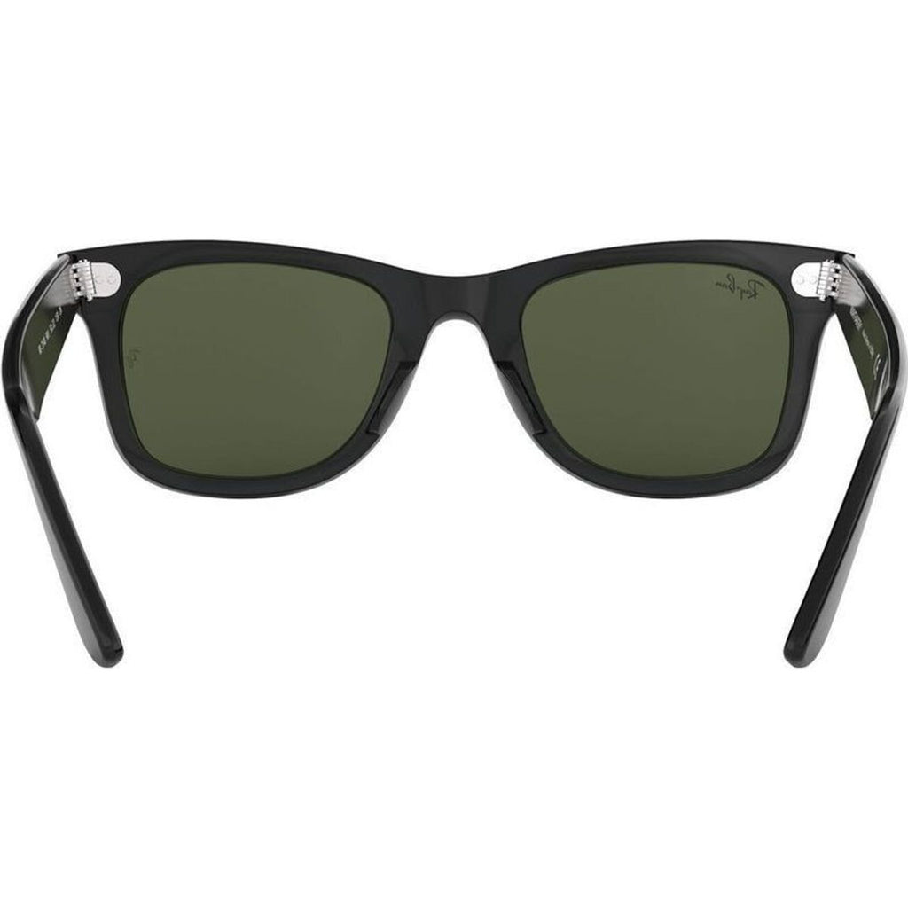 Original Wayfarer RB2140, Black/Green Glass Lenses 50 Eye Size