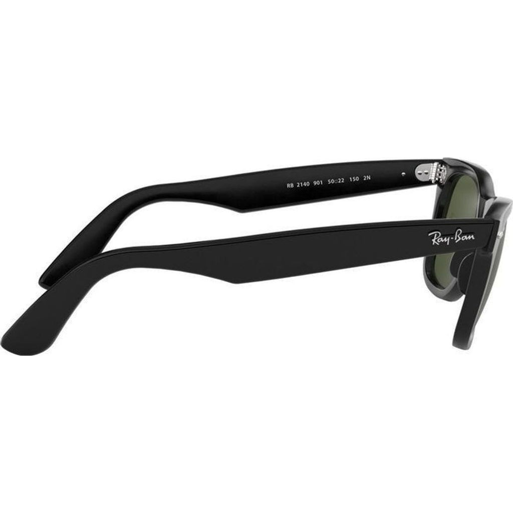 Original Wayfarer RB2140, Black/Green Glass Lenses 54 Eye Size
