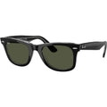 Original Wayfarer RB2140, Black on Transparent/Green Glass Lenses 50 Eye Size