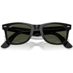 Original Wayfarer RB2140, Black on Transparent/Green Glass Lenses 50 Eye Size