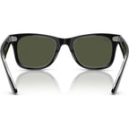 Original Wayfarer RB2140, Black on Transparent/Green Glass Lenses 50 Eye Size