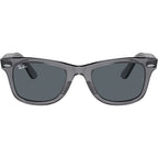 Original Wayfarer RB2140, Transparent Grey/Blue Glass Lenses 50 Eye Size