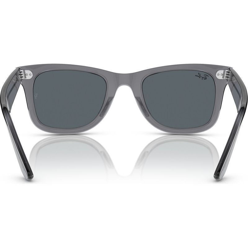 Original Wayfarer RB2140, Transparent Grey/Blue Glass Lenses 50 Eye Size