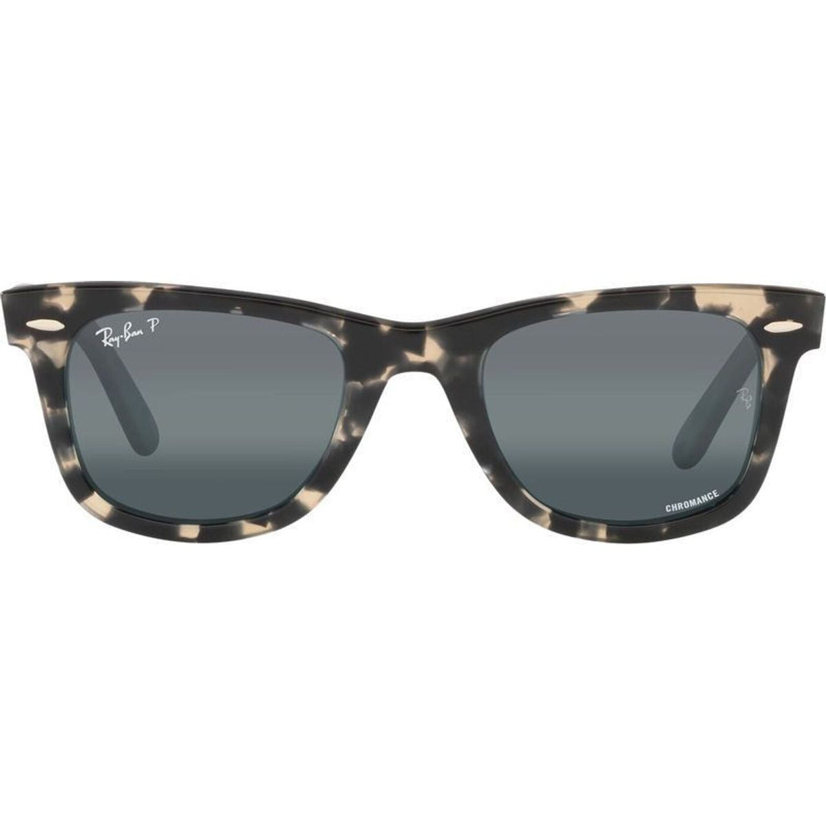 Original Wayfarer RB2140, Grey Havana/Silver Blue Gradient Polarised Glass Lenses 50 Eye Size