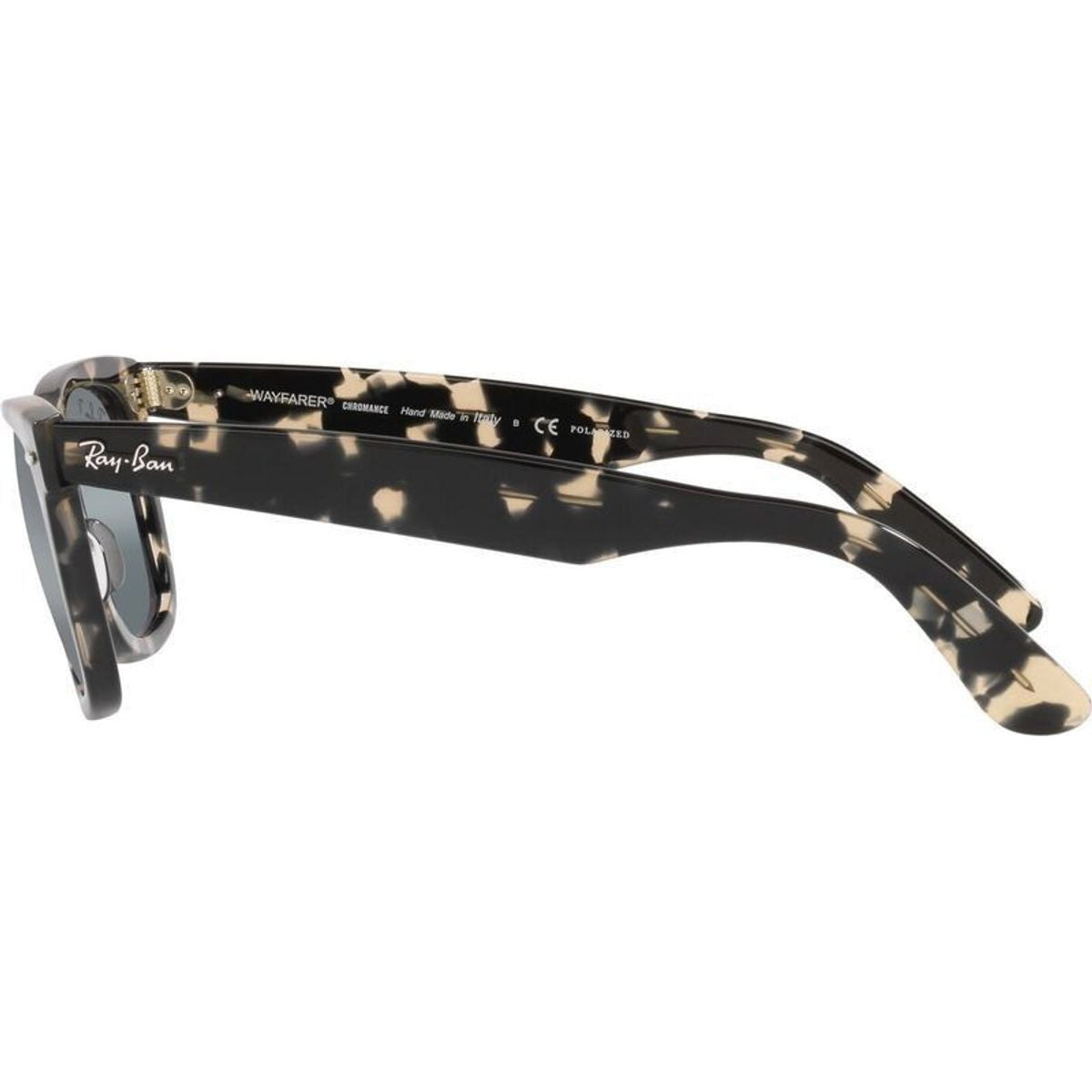 Original Wayfarer RB2140, Grey Havana/Silver Blue Gradient Polarised Glass Lenses 50 Eye Size