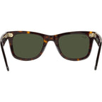 Original Wayfarer RB2140, Havana/Green Glass Lenses 50 Eye Size
