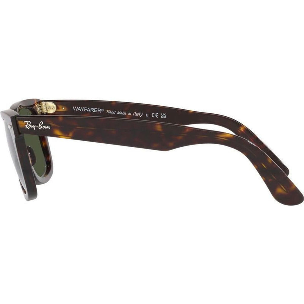 Original Wayfarer RB2140, Havana/Green Glass Lenses 50 Eye Size