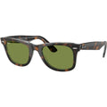 Original Wayfarer RB2140, Dark Havana on Multicolour/Green Glass Lenses 50 Eye Size