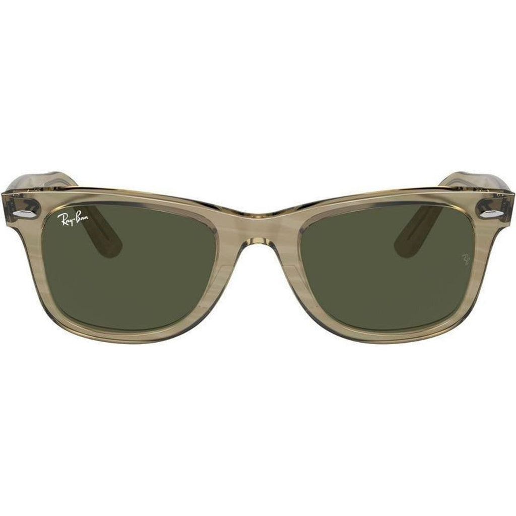 Original Wayfarer RB2140, Photochromic Striped Grey/Green Glass Lenses 50 Eye Size