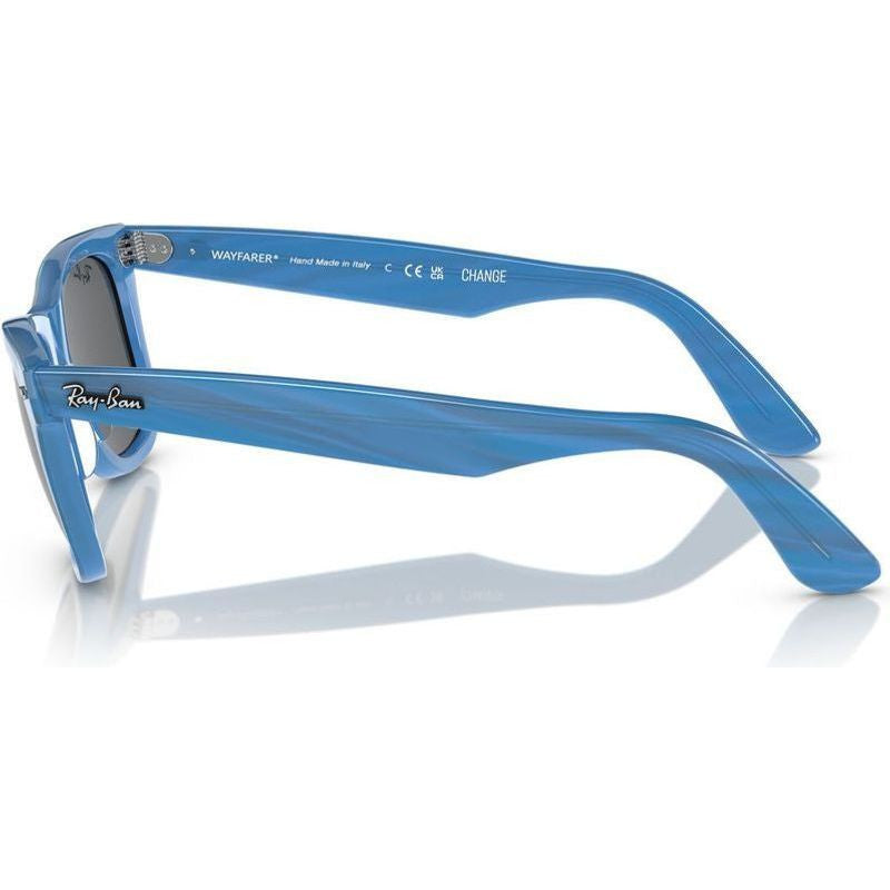 Original Wayfarer RB2140, Photochromic Striped Blue/Dark Grey Glass Lenses 50 Eye Size